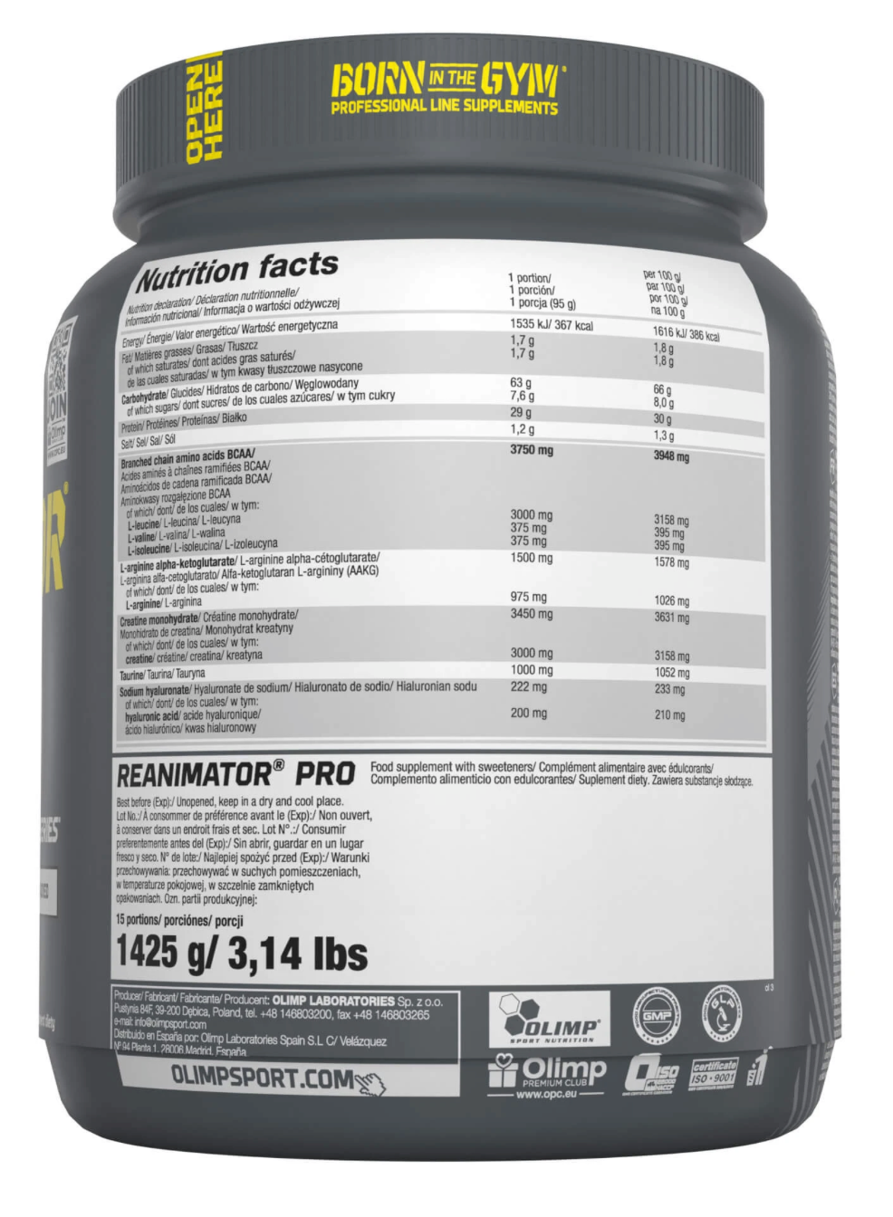 Olimp Reanimator® PRO - 1425 g